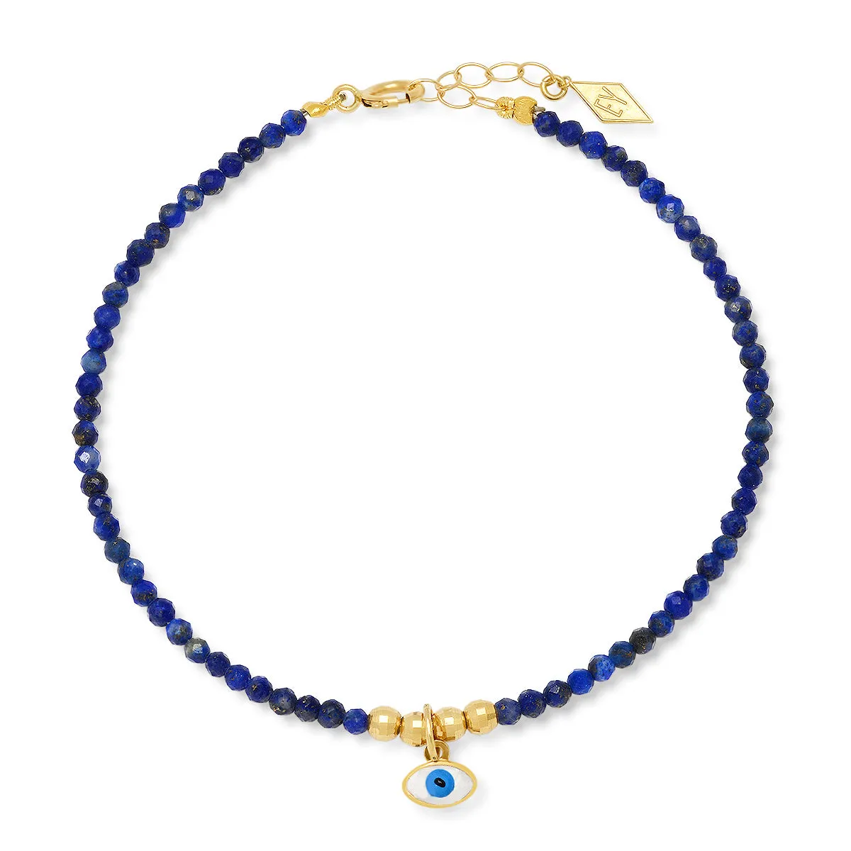14k Gold Mini Gem Healing Charm Bracelet