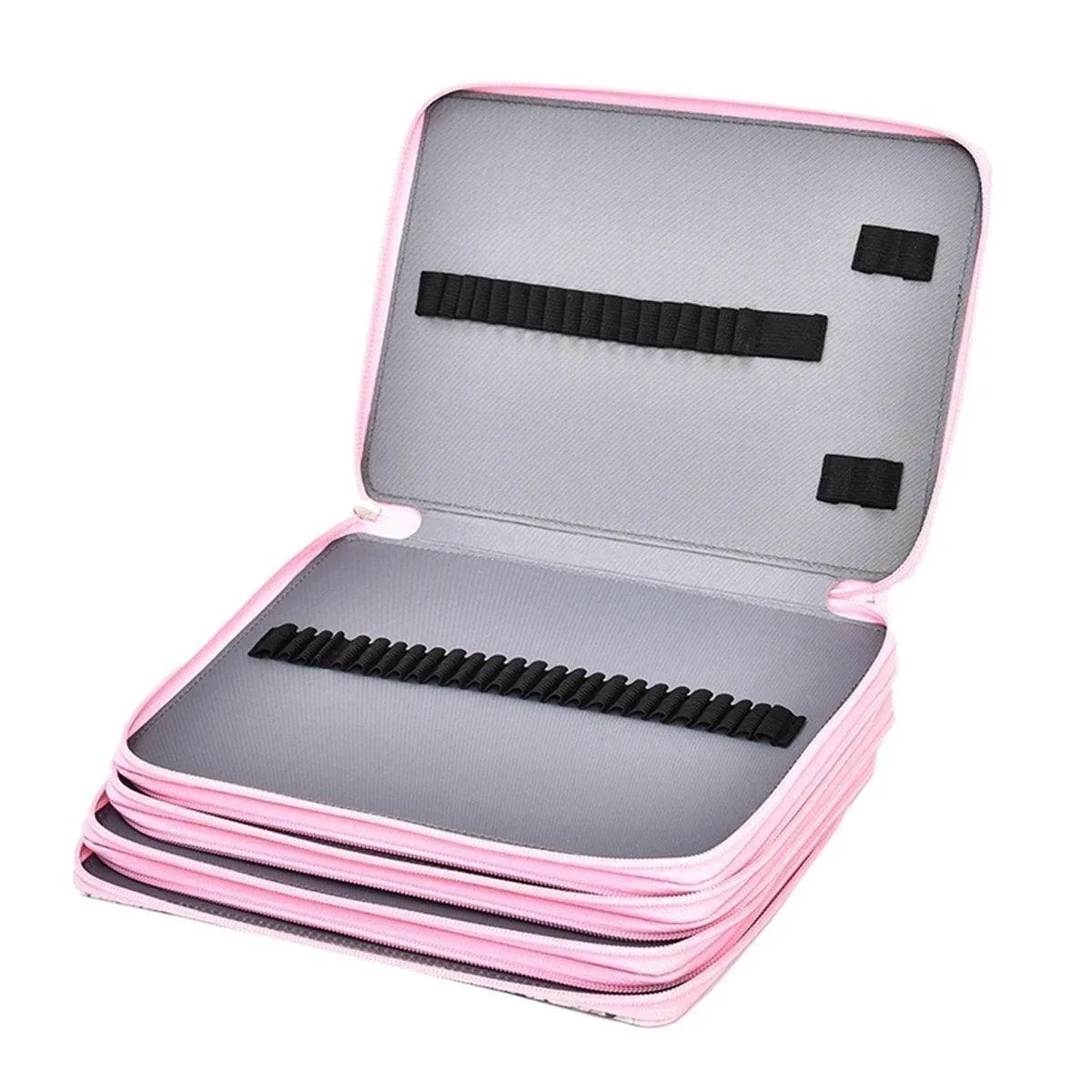 200 Slots Large Capacity Pencil Case Rose Foundation Student Stationery Bag