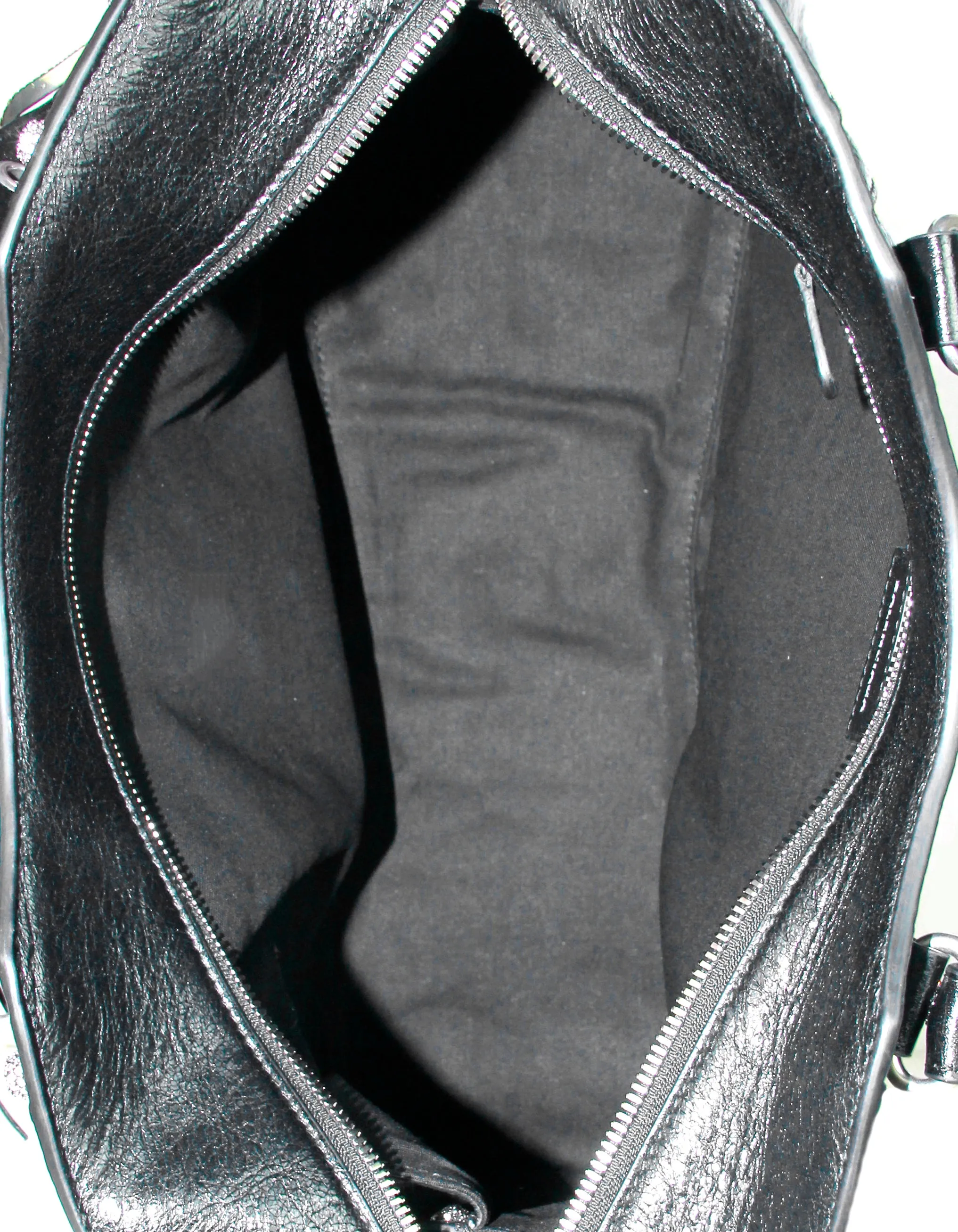 Balenciaga Black Arena Lambskin & Crystal Neo Cagole City Handbag