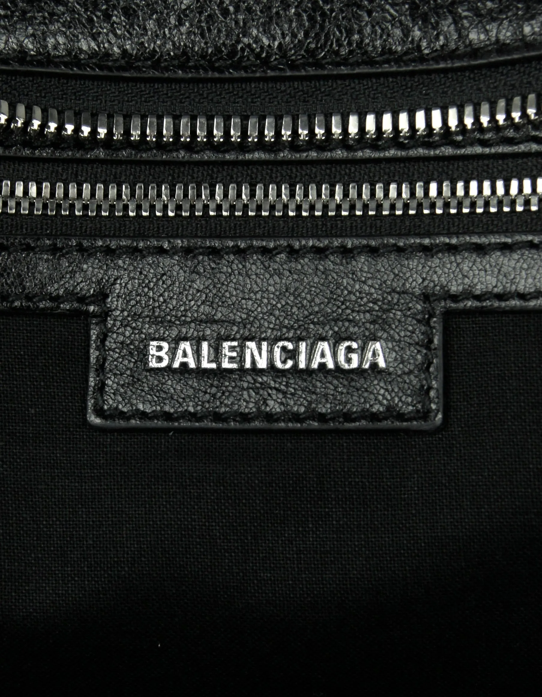 Balenciaga Black Arena Lambskin & Crystal Neo Cagole City Handbag