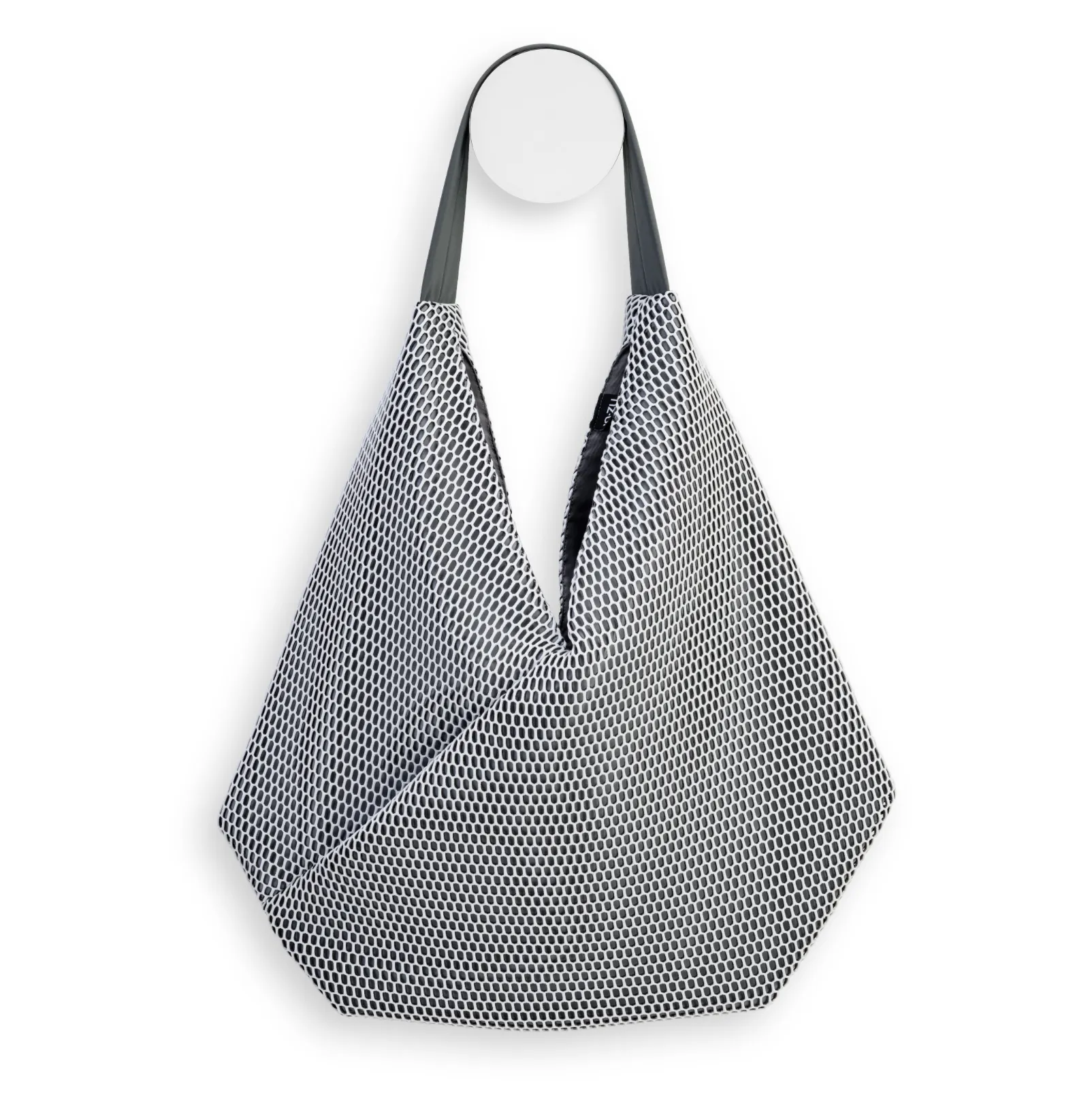 Bevel Tote in White and Interstellar Hive