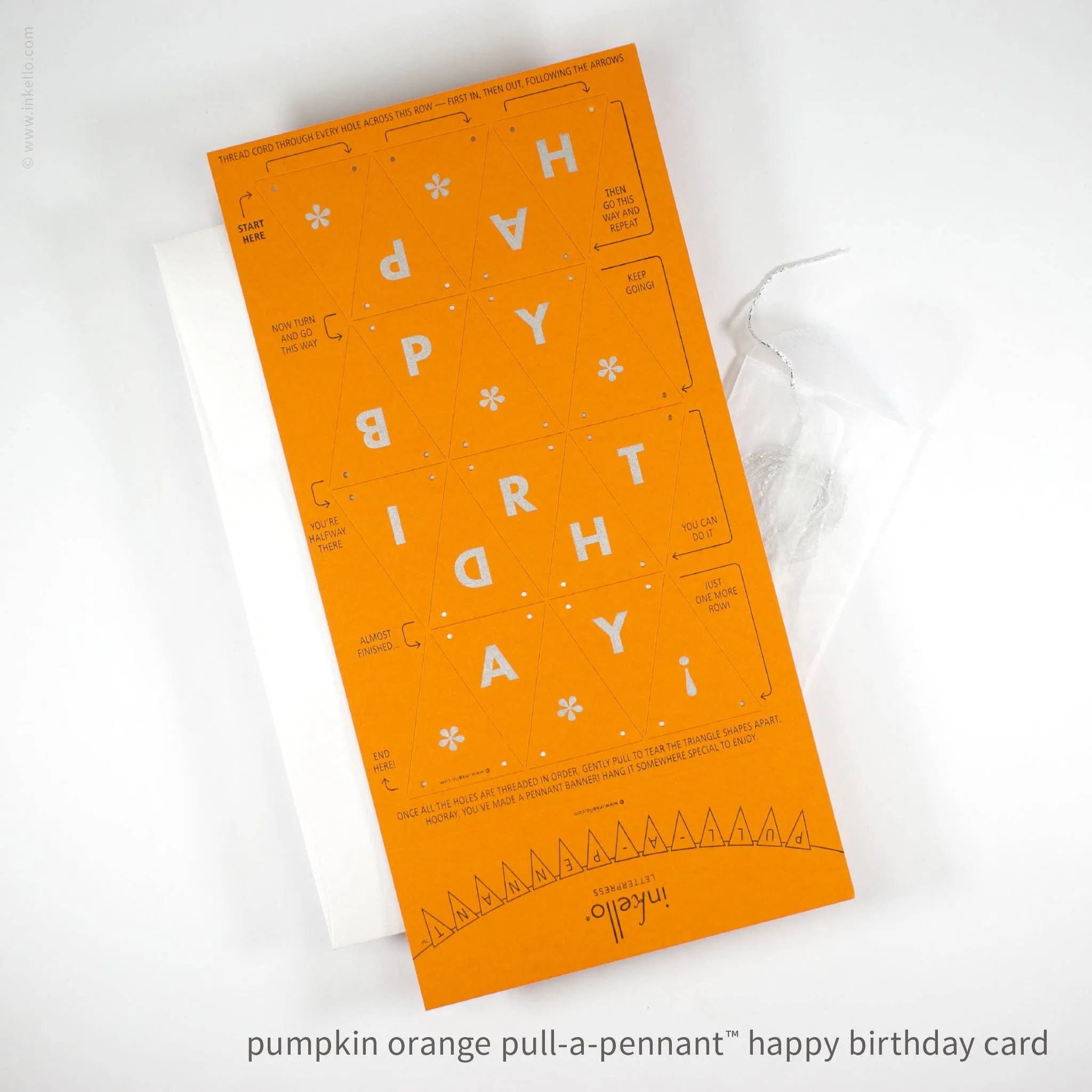 Birthday Pull-A-Pennant™ Greeting Card (#510): Chartreuse Green