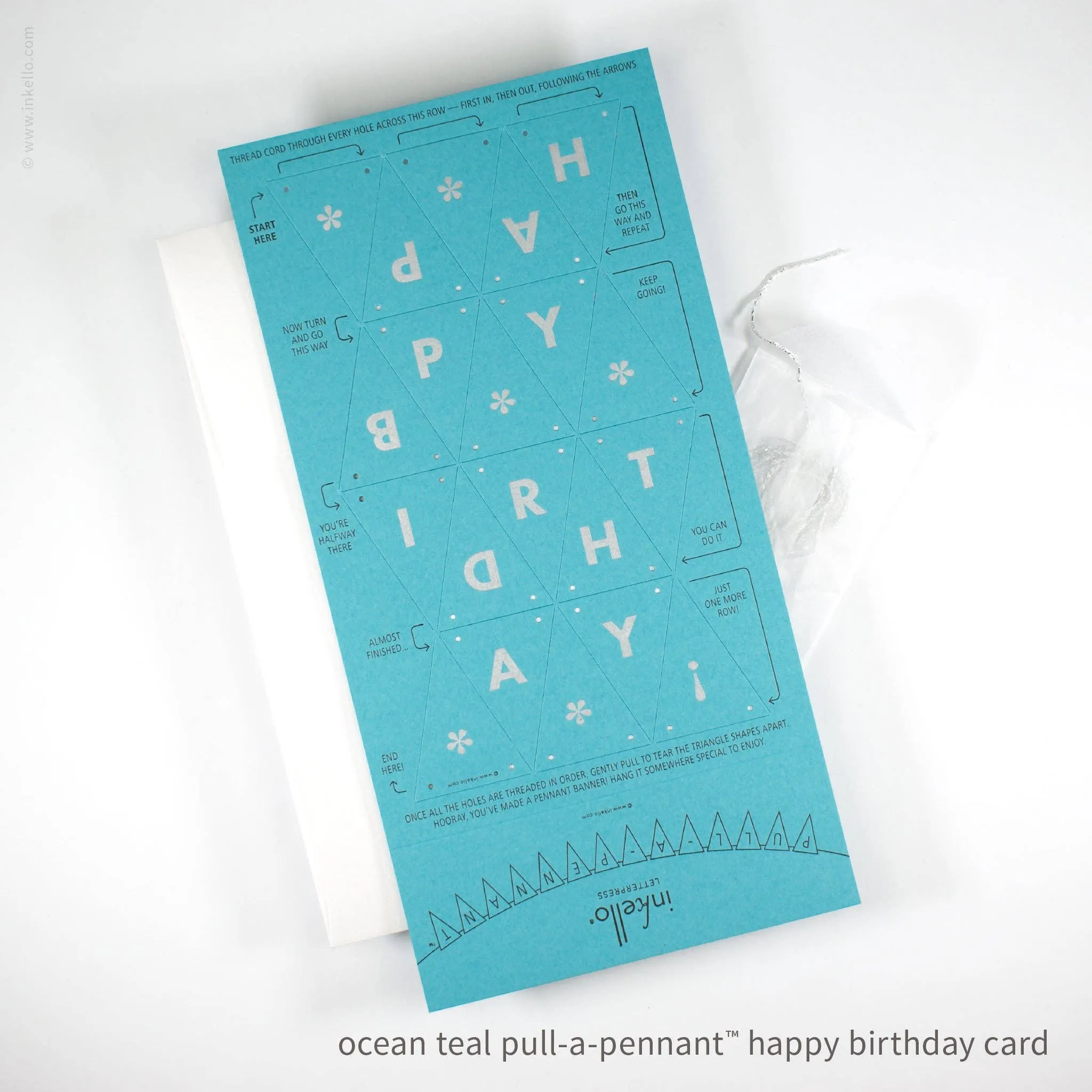 Birthday Pull-A-Pennant™ Greeting Card (#510): Chartreuse Green