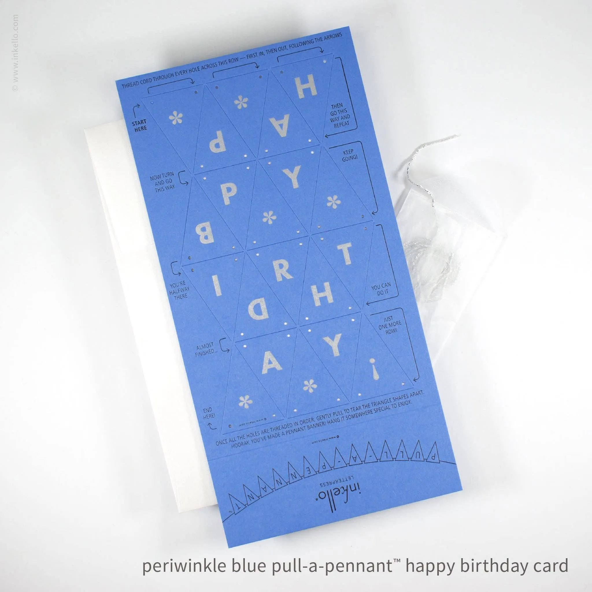 Birthday Pull-A-Pennant™ Greeting Card (#510): Chartreuse Green