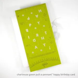 Birthday Pull-A-Pennant™ Greeting Card (#510): Chartreuse Green