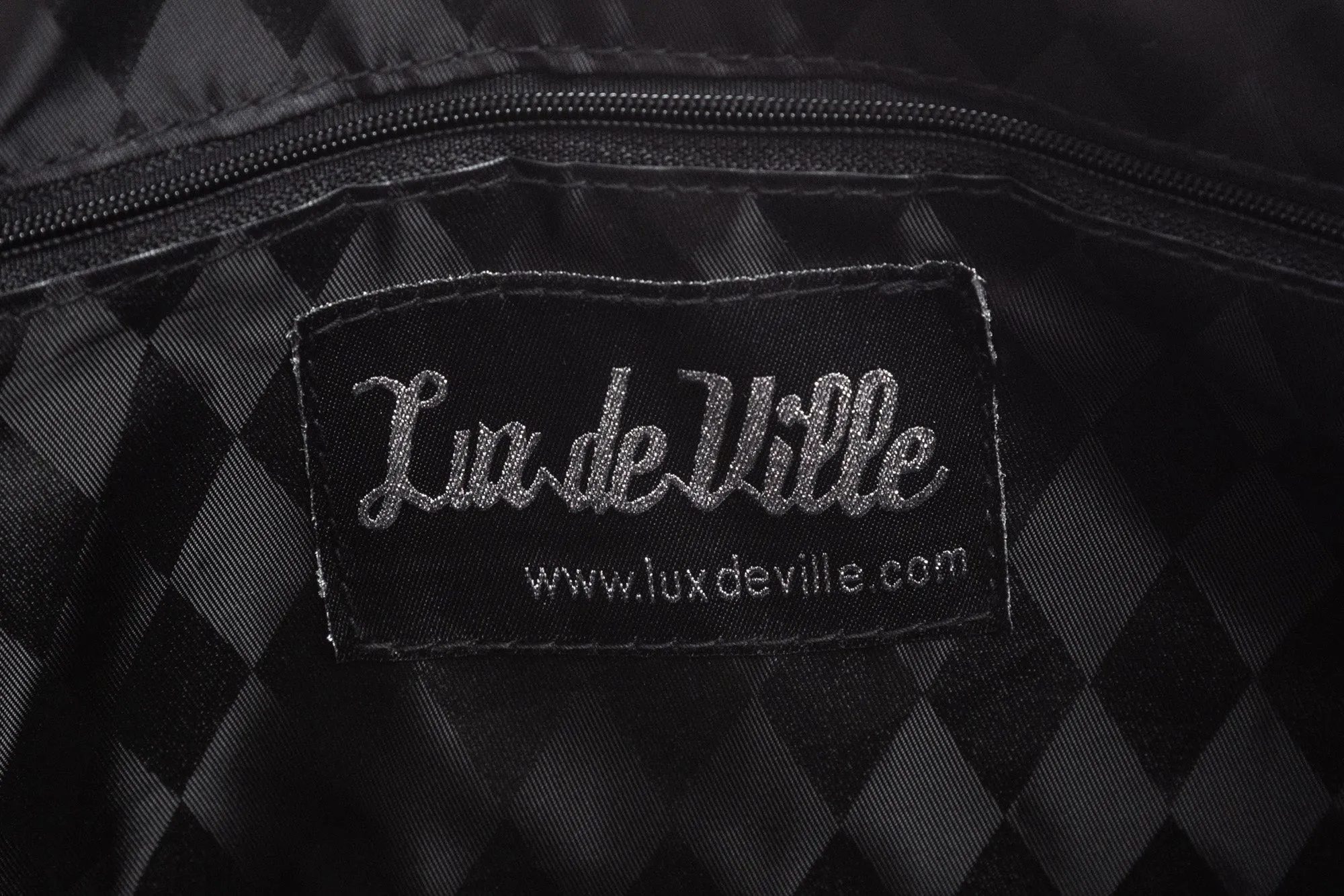 Black and Royal Blue Sparkle Route 66 Tote