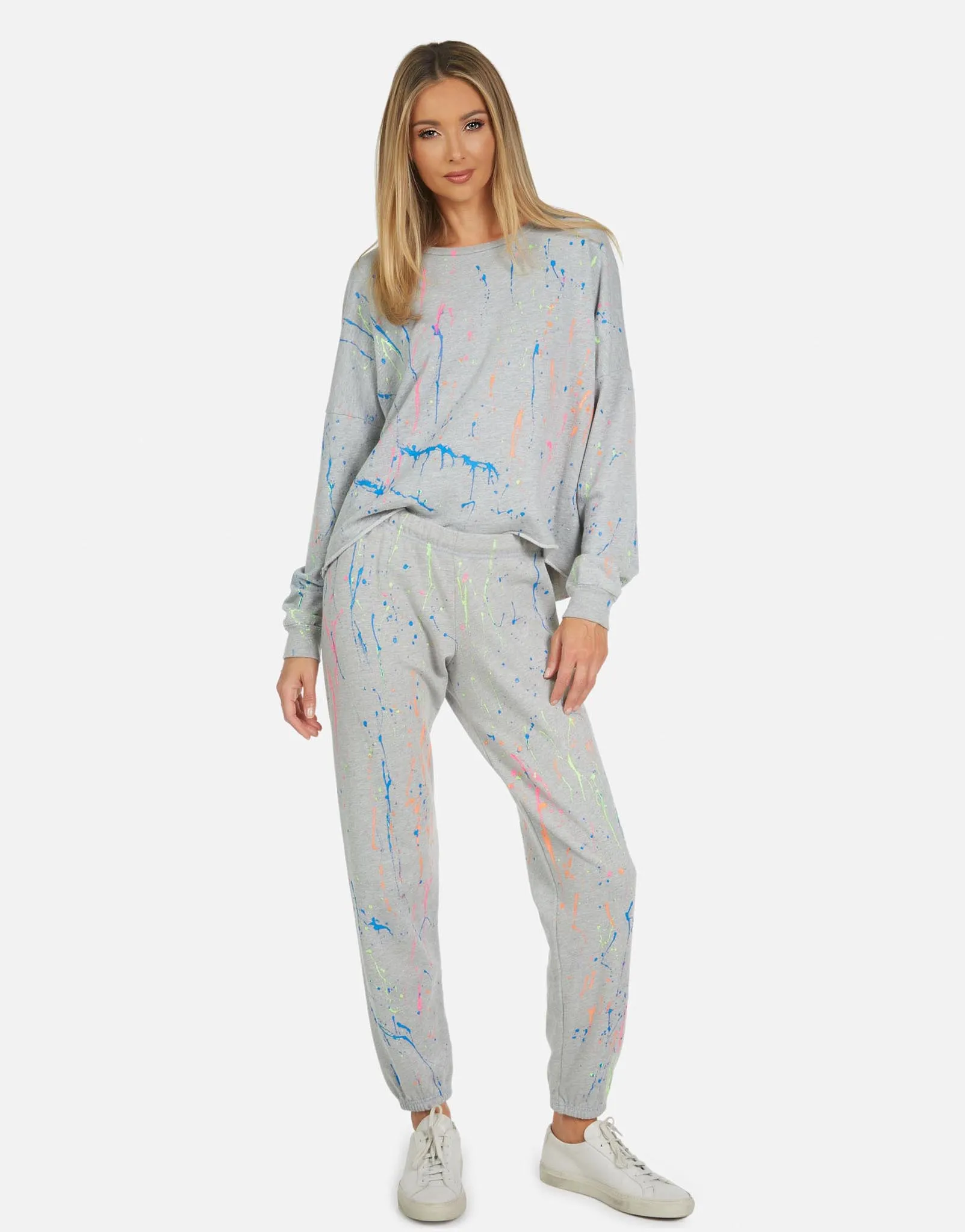 Bosley LE Grey Neon Splatter Sweatpant