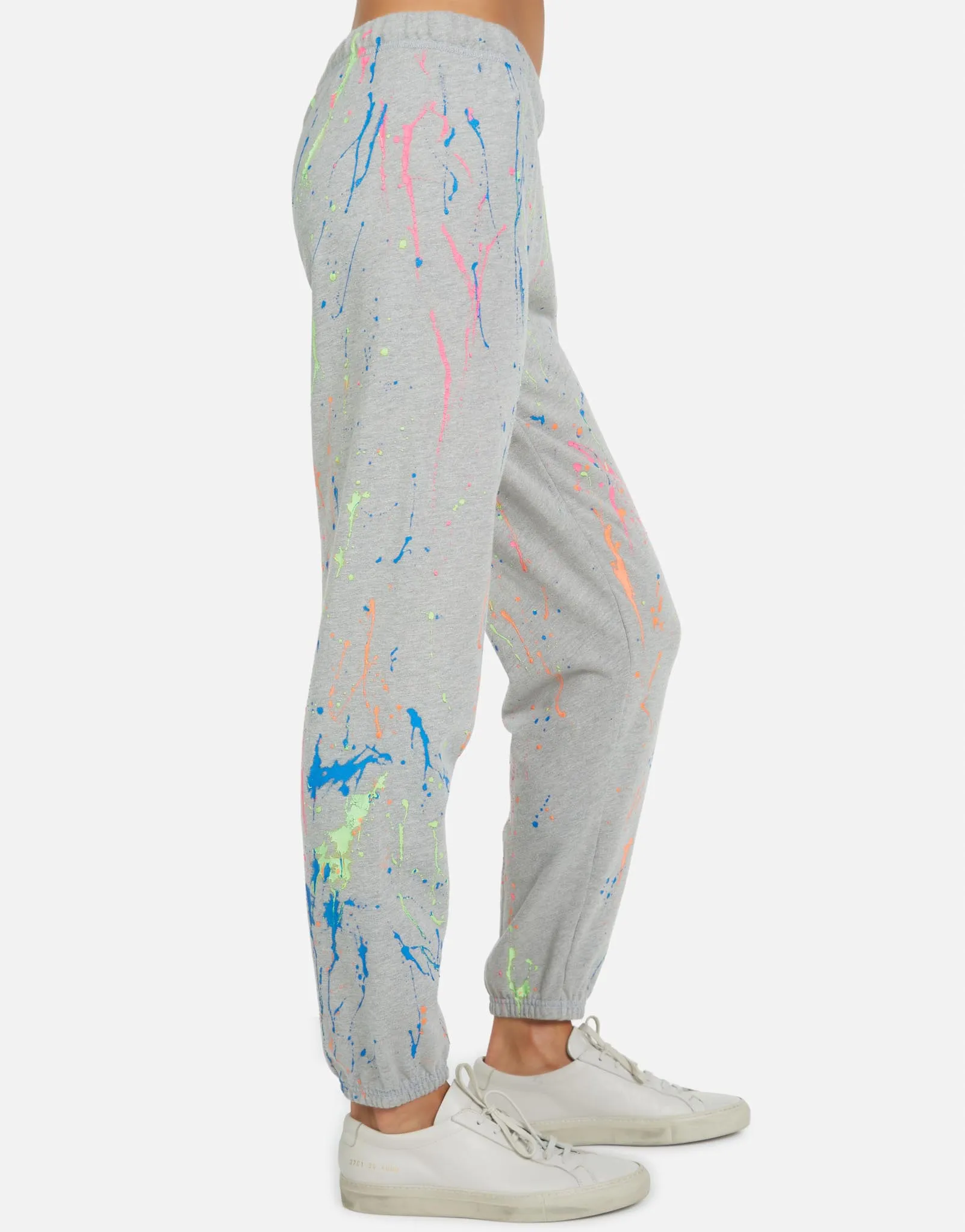 Bosley LE Grey Neon Splatter Sweatpant