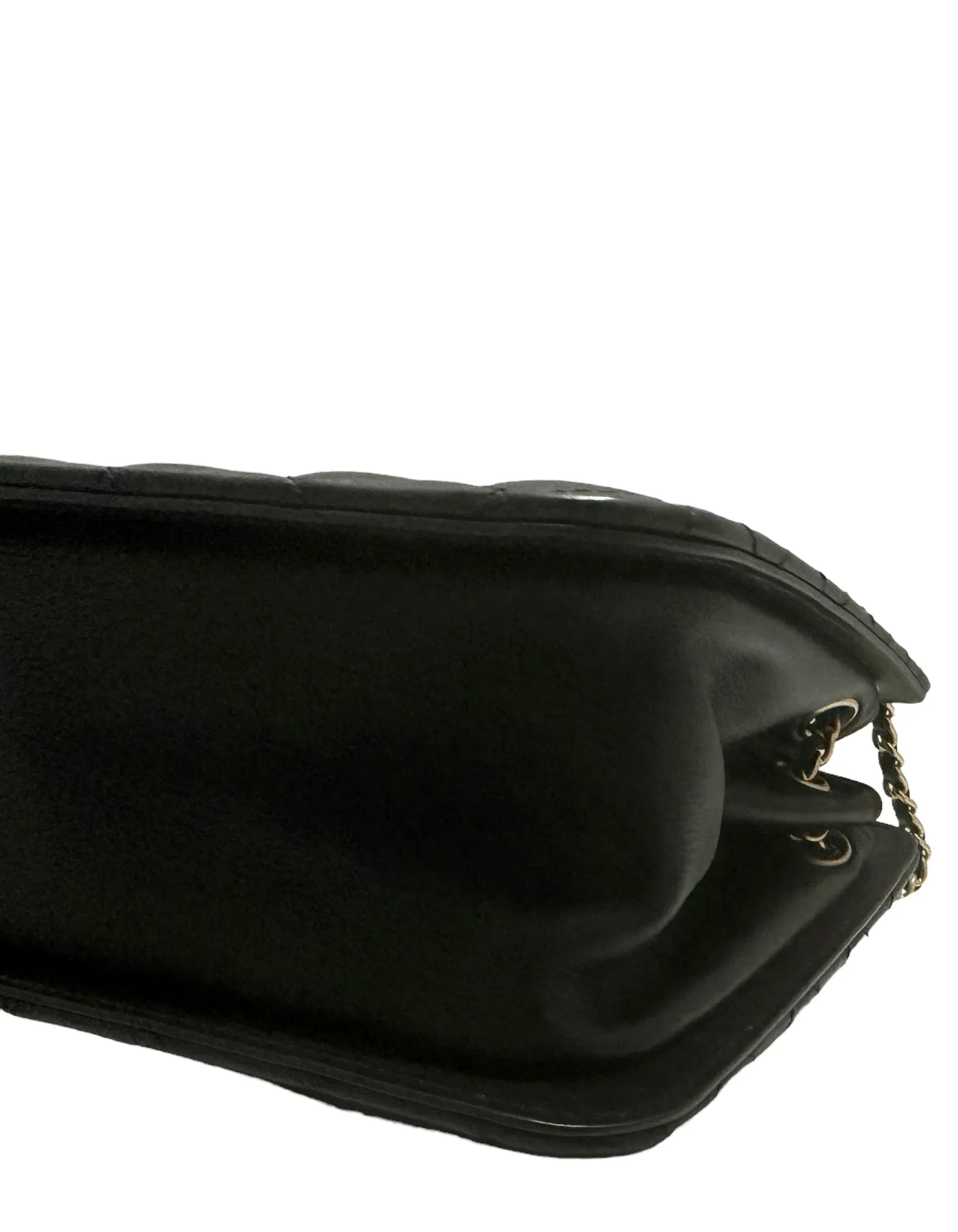 Chanel Black Calfskin Leather Quilted CC Chain Accordion Tote Bag