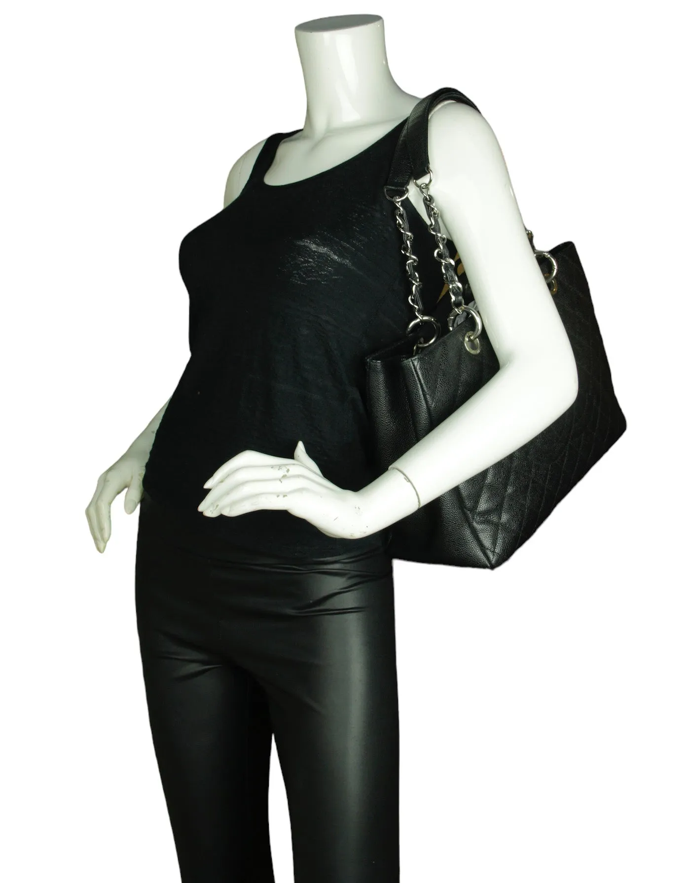 Chanel Black Caviar Quilted GST