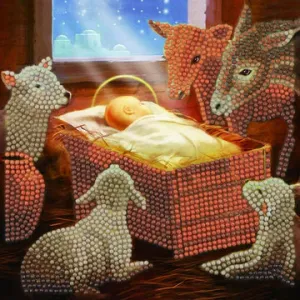 Craft Buddy "Baby in a Manger"  Crystal Art Card Kit