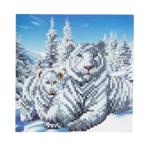 Craft Buddy "White Tigers" Crystal Art Card Kit