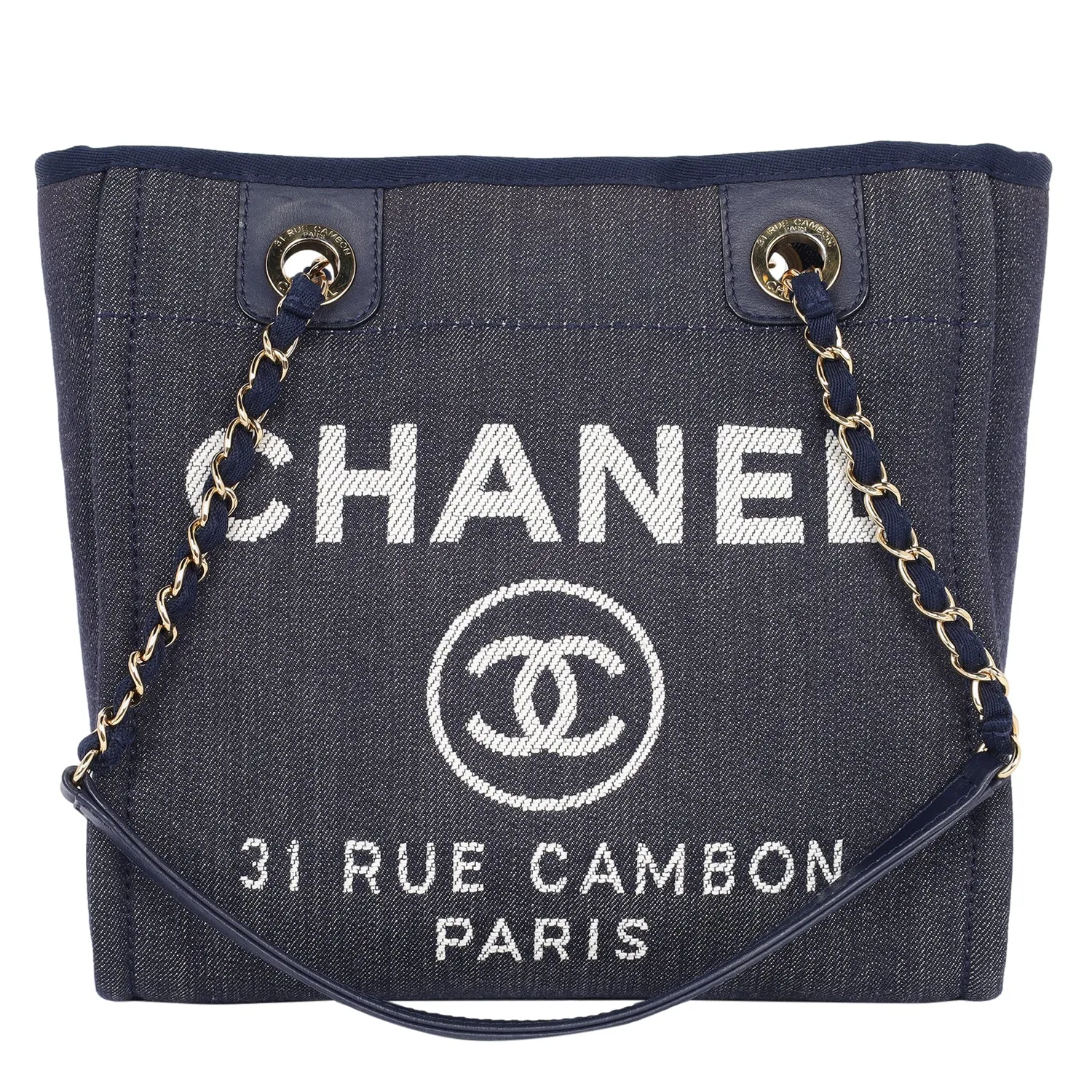 Denim Mini Deauville Tote NEW