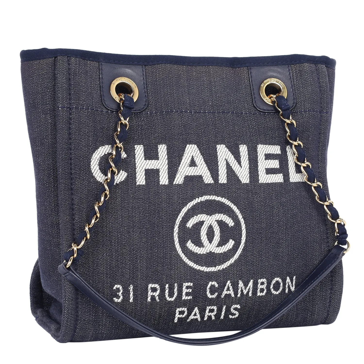 Denim Mini Deauville Tote NEW