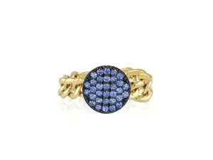 Denim Mini Infinity Chain Link Ring