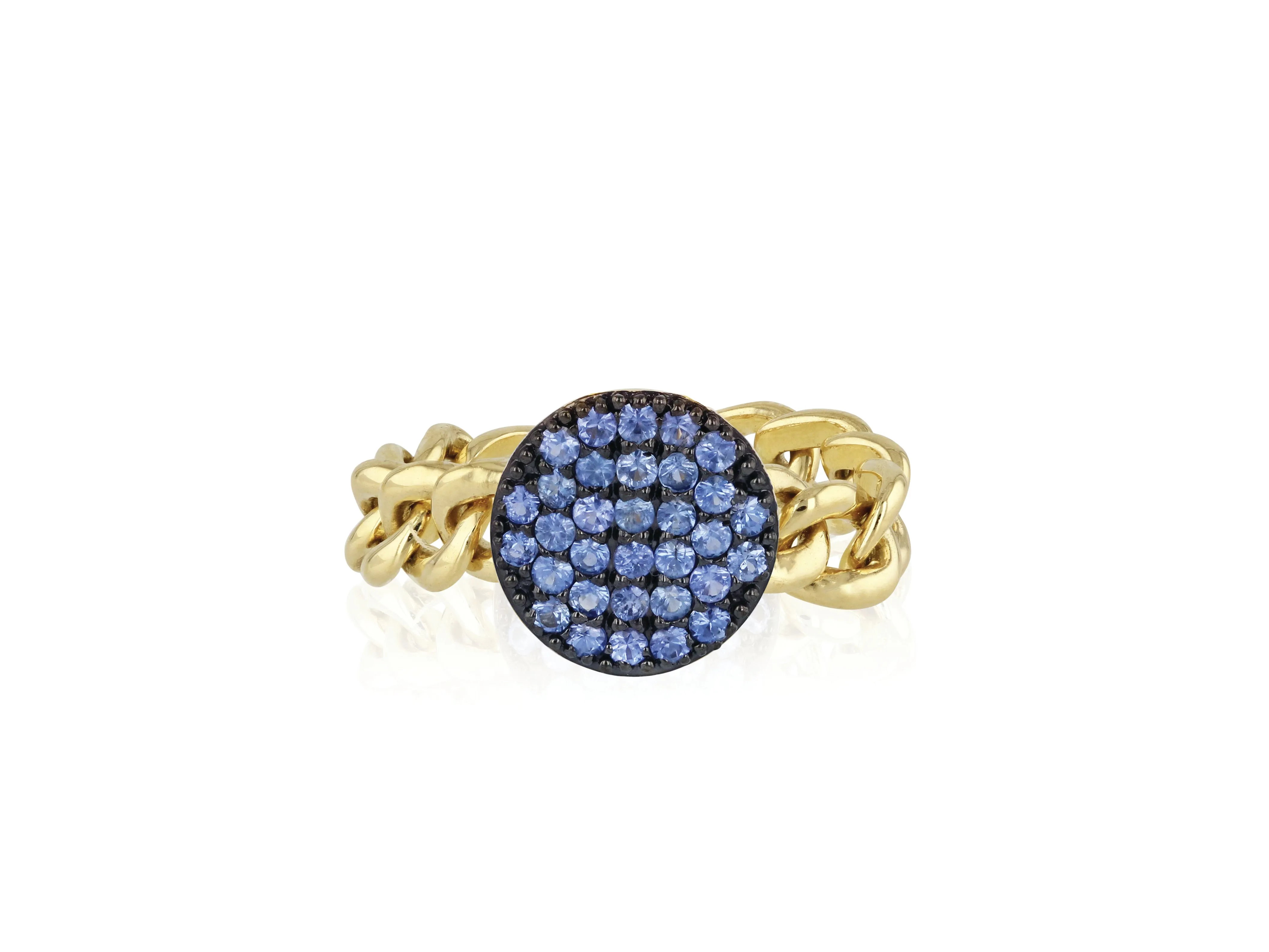 Denim Mini Infinity Chain Link Ring