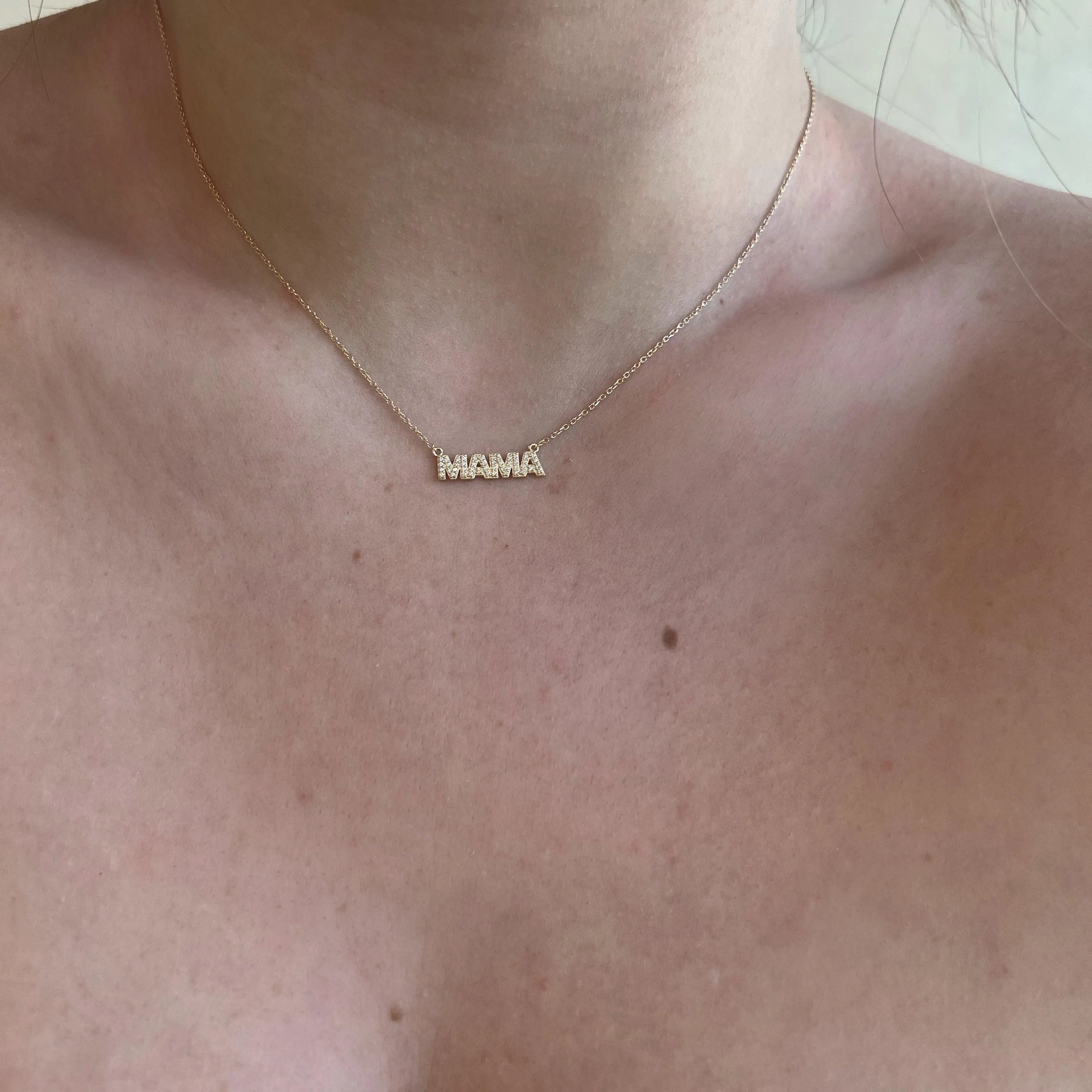 Diamond MAMA Necklace