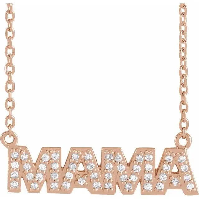 Diamond MAMA Necklace