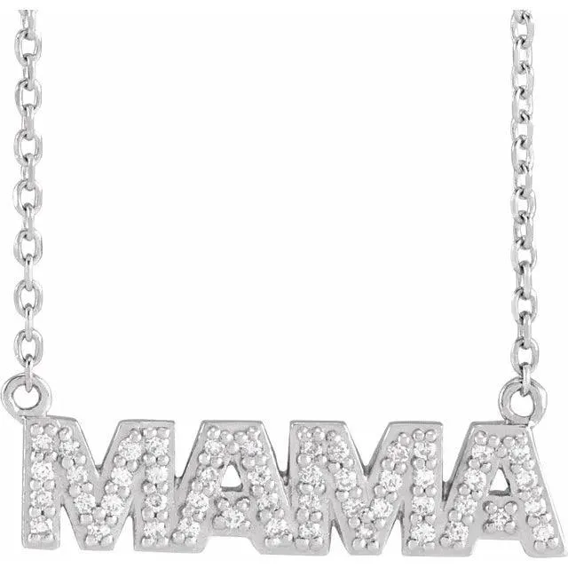 Diamond MAMA Necklace