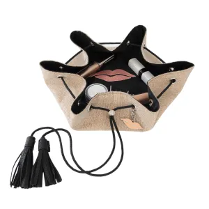 Donna May Mini Drawstring Bag - Gold Sparkle