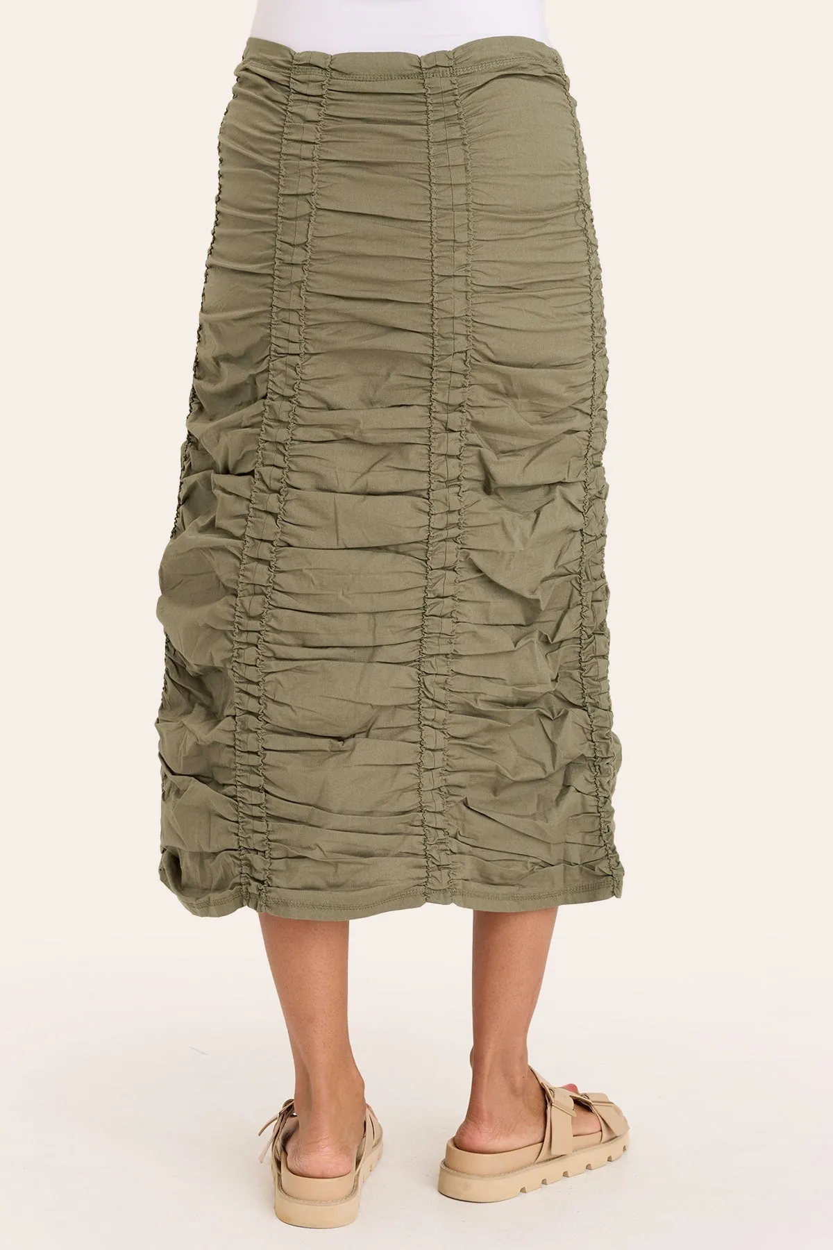 Double Shirred Panel Skirt