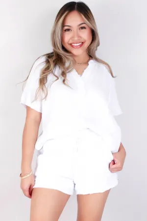 DRAWSTRING GAUZE SHORTS