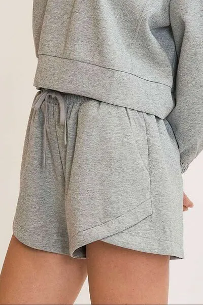 Drawstring Sweatshorts with Pockets Gray