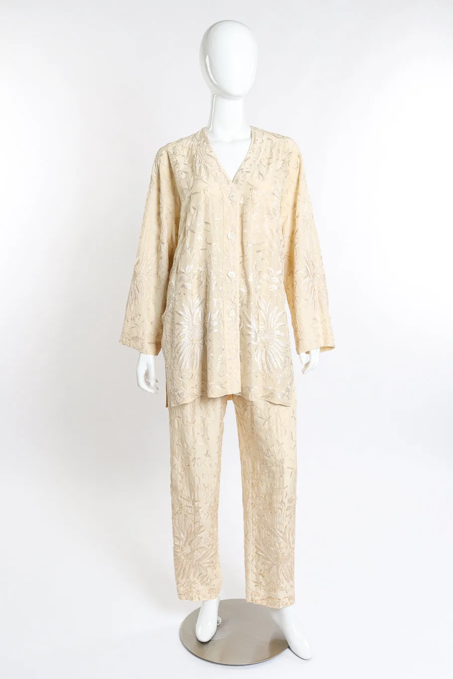 Embroidered Top & Pant Set