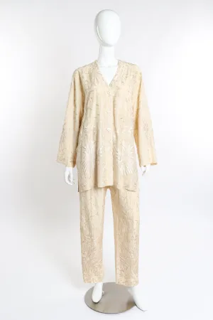 Embroidered Top & Pant Set