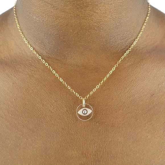 Evil Eye Swarovski Necklace (WS)
