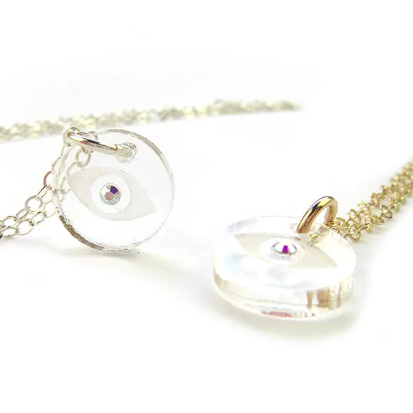 Evil Eye Swarovski Necklace (WS)