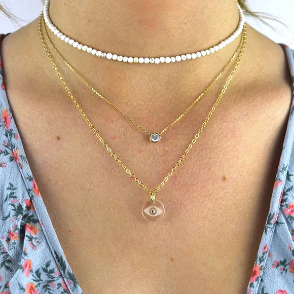 Evil Eye Swarovski Necklace (WS)