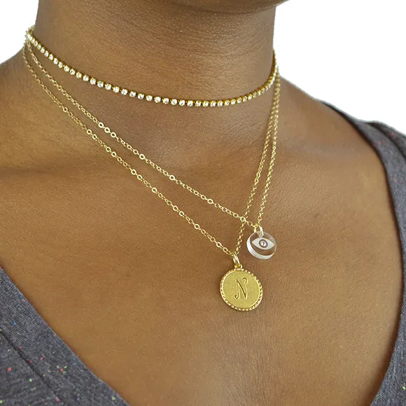 Evil Eye Swarovski Necklace (WS)