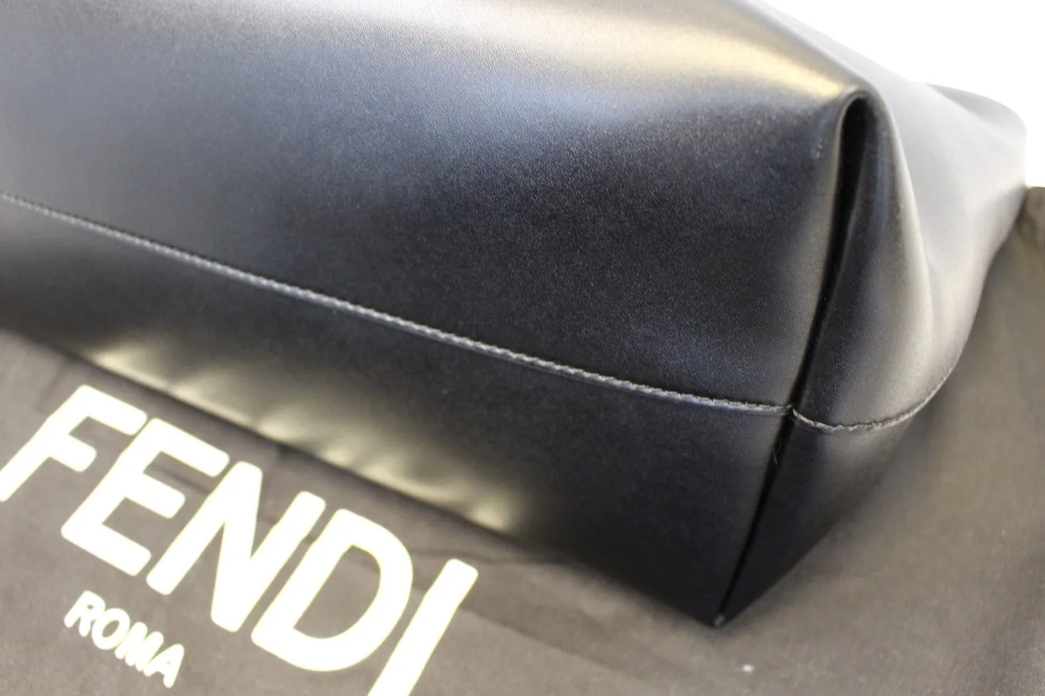 FENDI Monster Roll Leather Medium Tote Bag