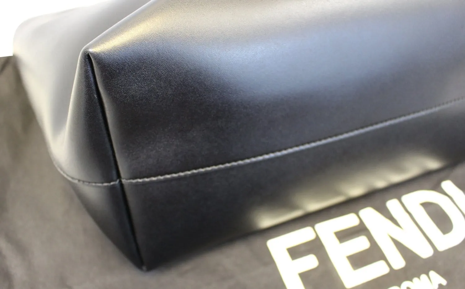 FENDI Monster Roll Leather Medium Tote Bag