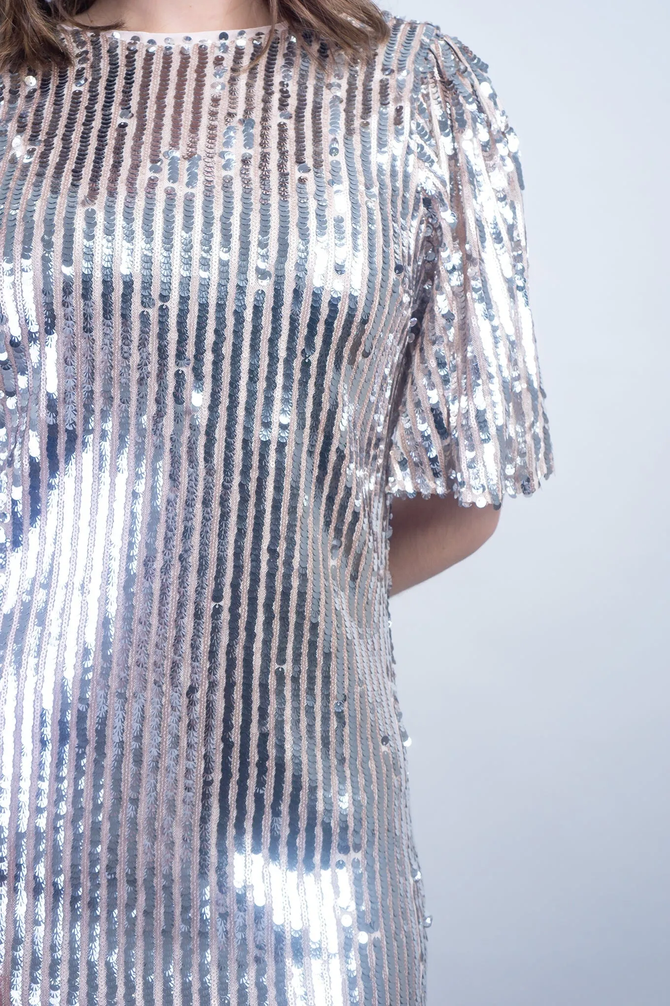 Gold and Silver Sparkling Mini Dress