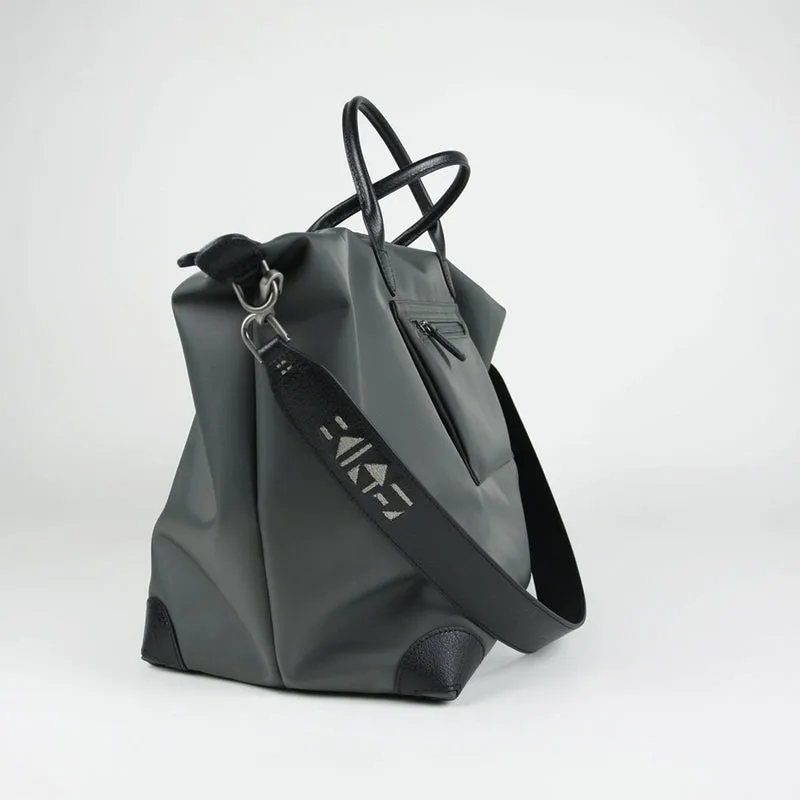 Gray Womens Nylon Shoulder Totes Gray Womens Nylon Shoulder Handbag Nylon Handbag Purse for Ladies