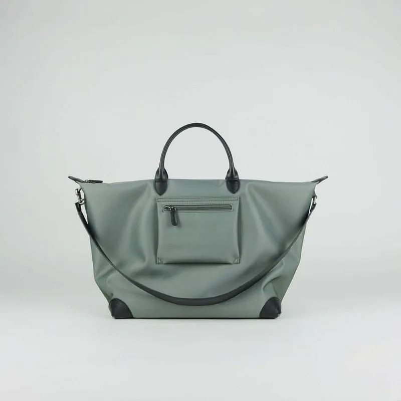 Gray Womens Nylon Shoulder Totes Gray Womens Nylon Shoulder Handbag Nylon Handbag Purse for Ladies