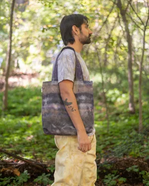 Hand Dyed & Painted Organic Cotton Tote - Logwood