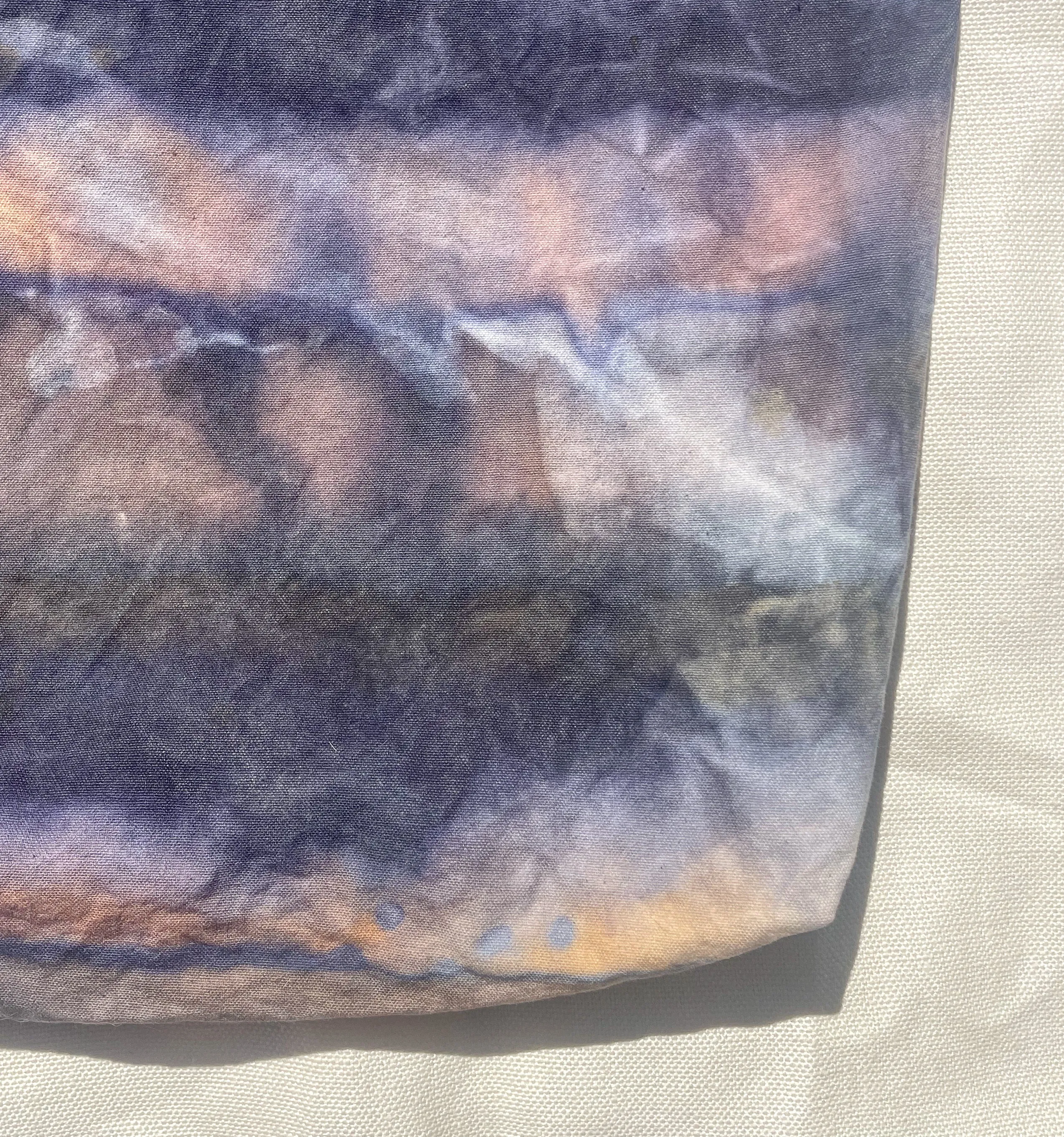 Hand Dyed & Painted Organic Cotton Tote - Logwood
