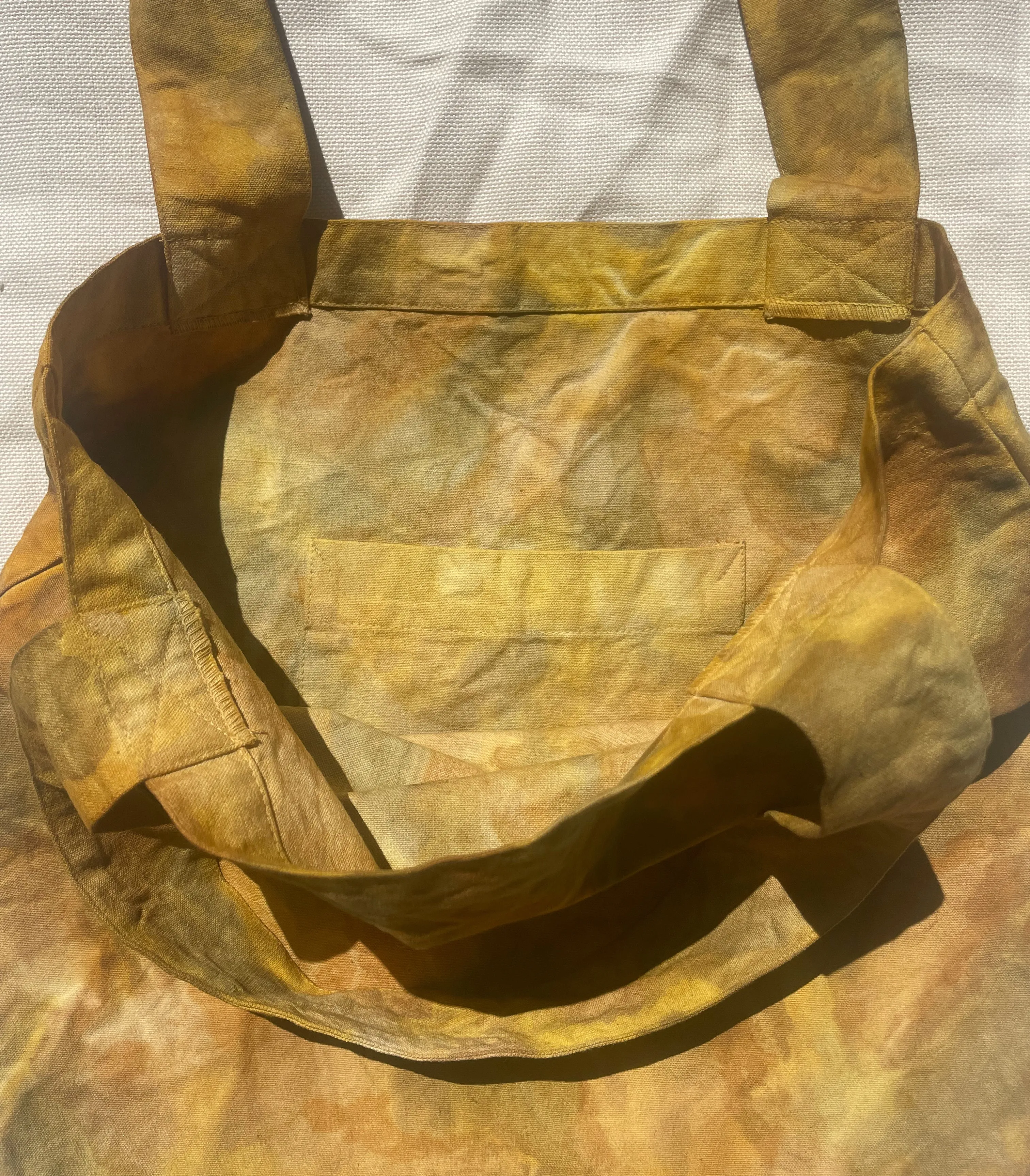 Hand Dyed & Painted Organic Cotton Tote - Osage