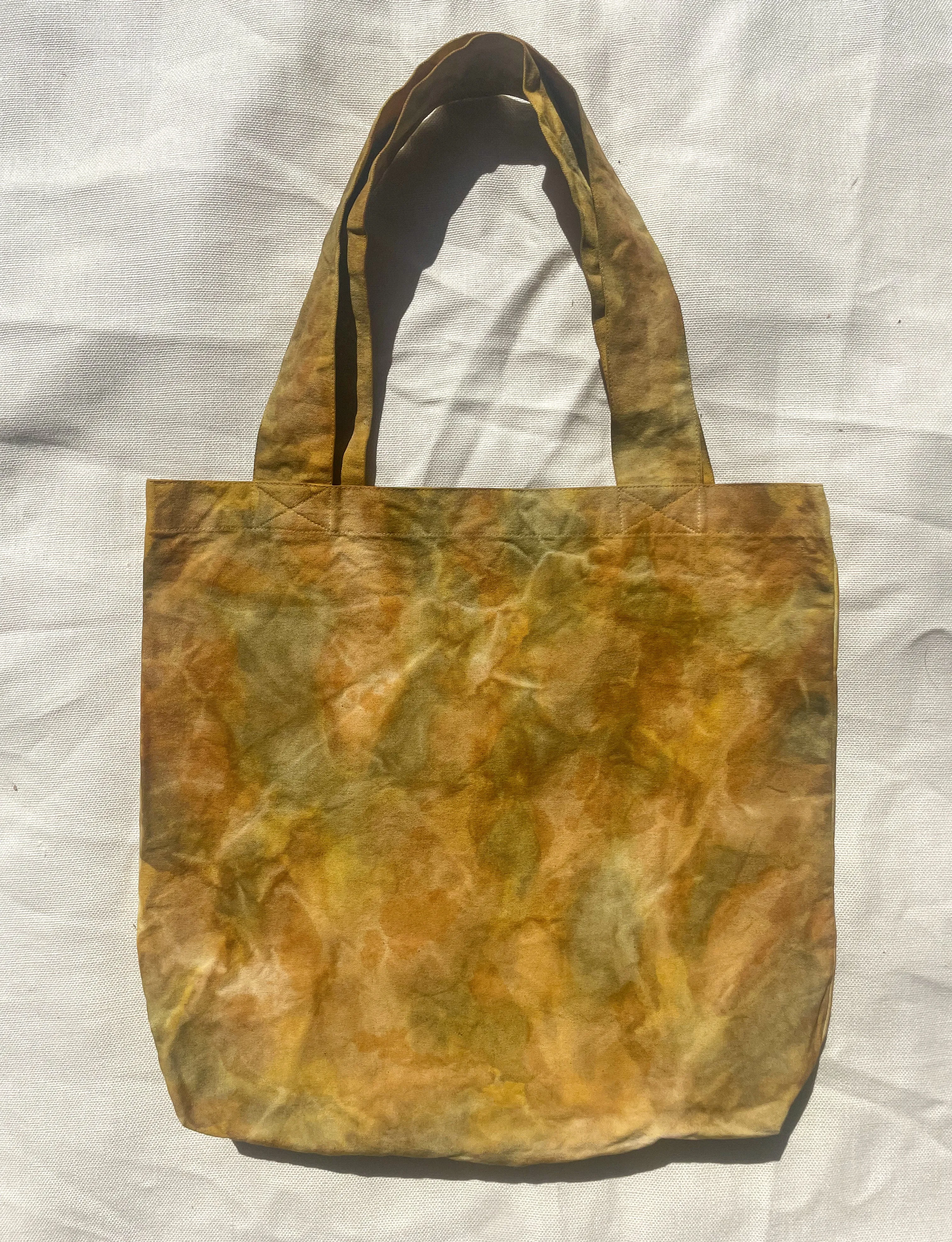 Hand Dyed & Painted Organic Cotton Tote - Osage