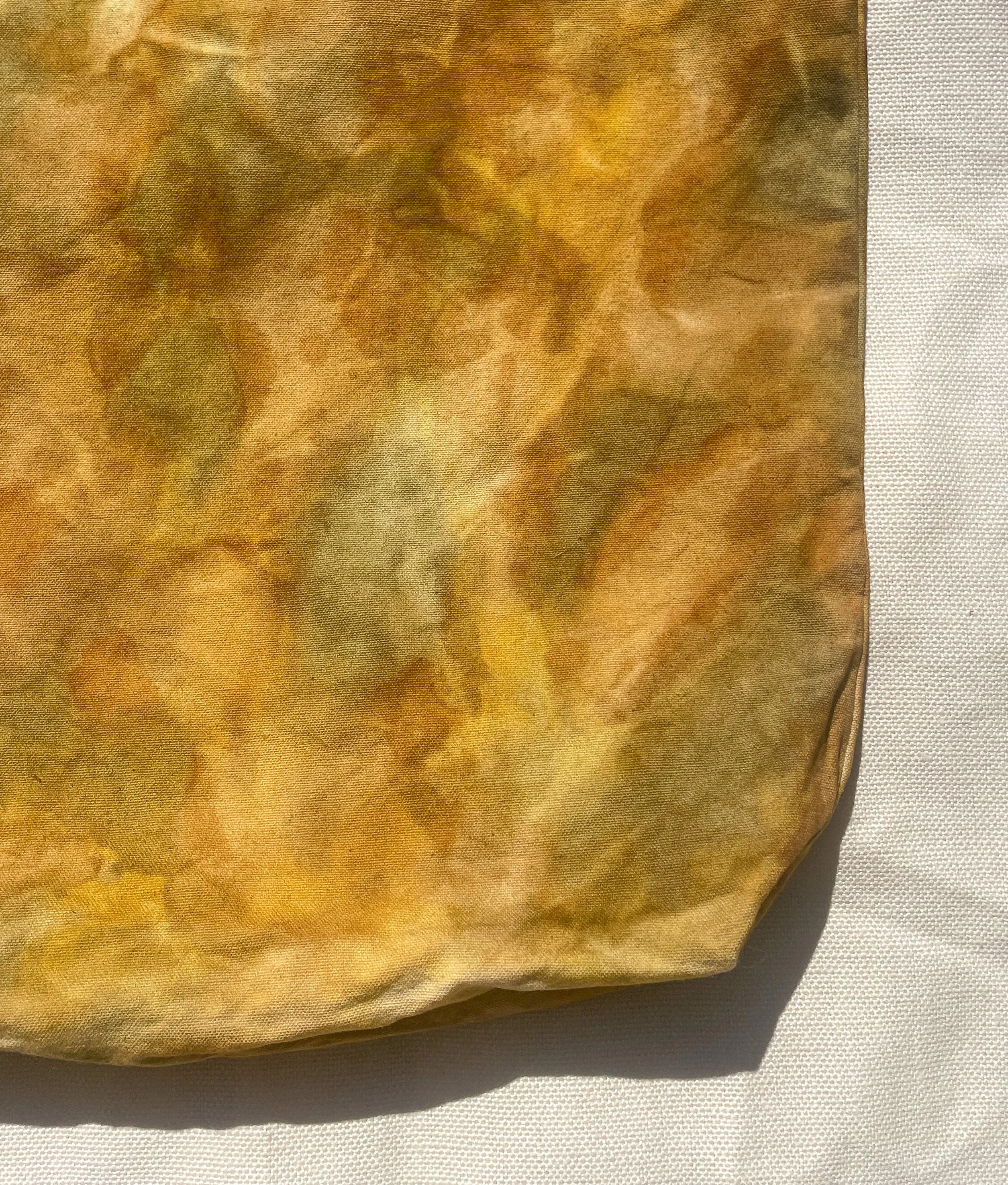 Hand Dyed & Painted Organic Cotton Tote - Osage