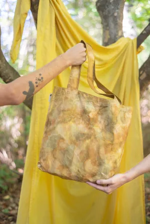 Hand Dyed & Painted Organic Cotton Tote - Osage