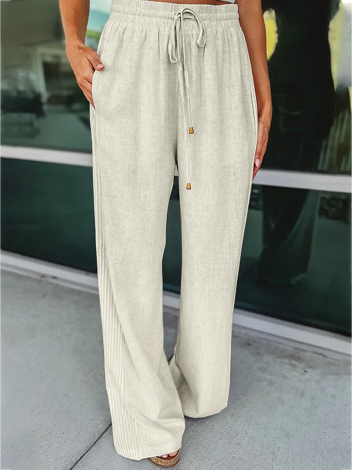 Hazel Blues® |  Drawstring Wide Leg Pants