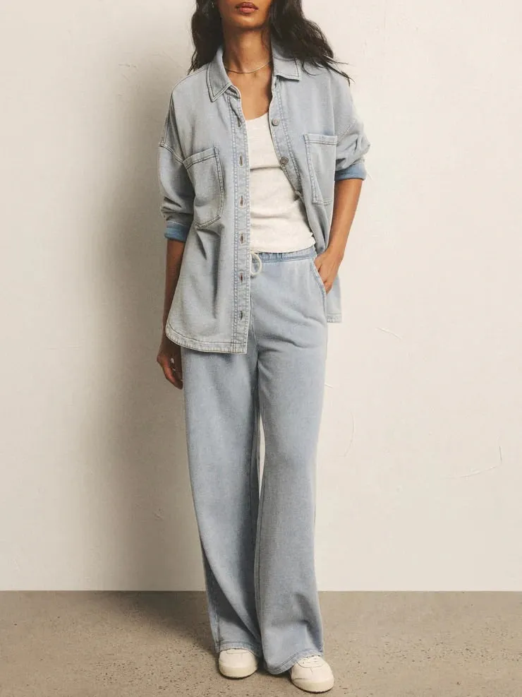 Hunter Knit Denim Pant - Washed Indigo