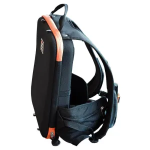 IAMRUNBOX - Backpack Lite, Water Resistant, Fits Laptop for Commuting, Lightweight for Running/Cycling, Black with Orange Trim