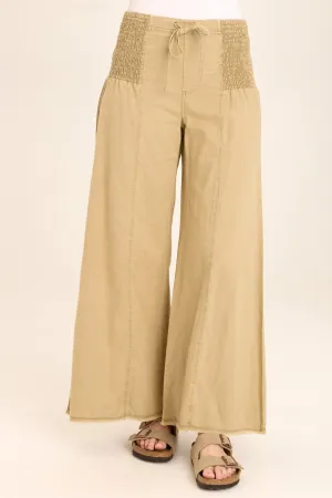 Kaj Wide Leg Cotton Linen Flare Pant
