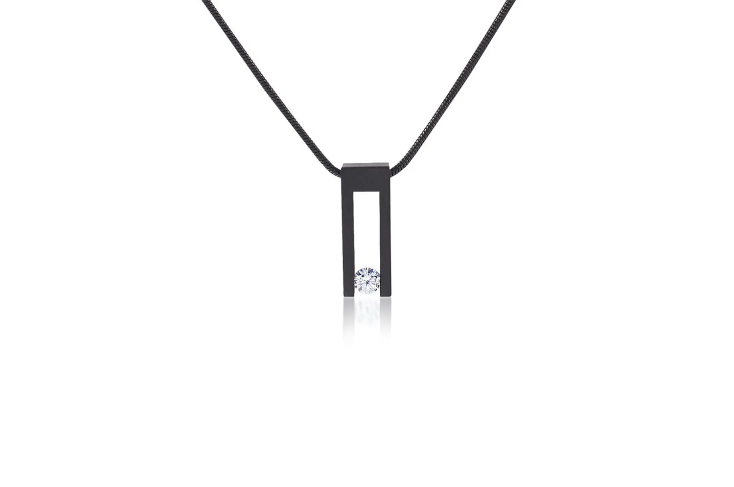 Kava Black Anodized Stainless Steel Necklace