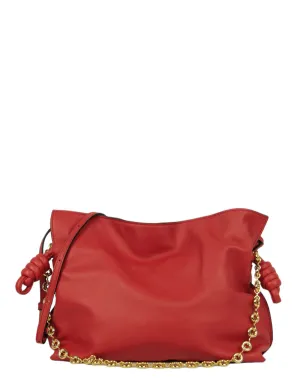 Loewe Red Calfskin Flamenco Bag w/ Donut Chain